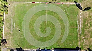 Aerial view of Small Amateur Football Pitch Training Ground