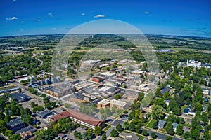 Aerial View of the small Exurb of Farmington, Minnesota