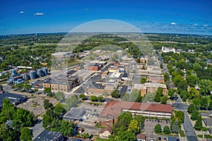 Aerial View of the small Exurb of Farmington, Minnesota