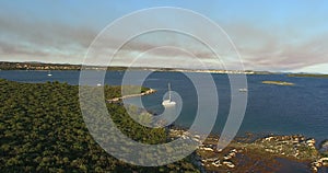 Aerial view of small Island of Galesnjak in Croatia