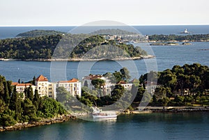 Aerial view on small island near Rovinj