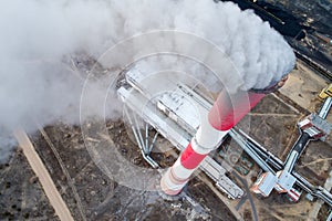 Aerial view smokestack