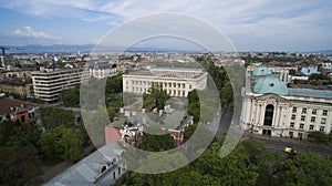 Aerial view of Sofia University, Sofia, Bulgaria