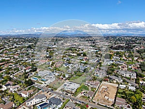 Aerial view of Solana Beach, coastal city in San Diego County