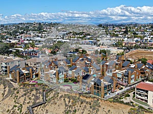 Aerial view of Solana Beach, coastal city in San Diego County