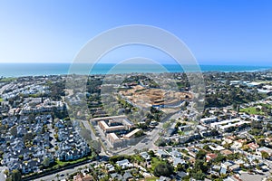 Aerial view of Solana Beach Town, San Diego, California USA
