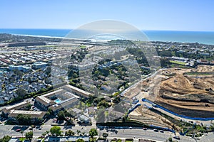 Aerial view of Solana Beach Town, San Diego, California USA photo