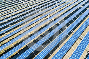 Aerial view of solar energy