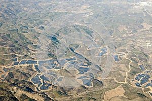 Aerial View of Solar Farm at Santa Justa, Portugal