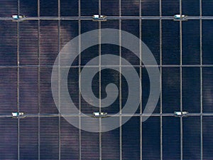 Aerial View Solar Farm , Solar Panels