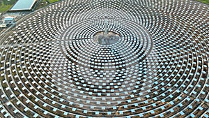 Aerial view of solar Plant in Seville, Spain.
