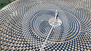 Aerial view of solar Plant in Seville, Spain