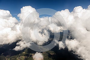 Aerial view of some clouds