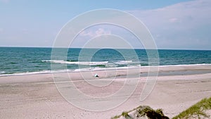 Aerial view of the Sondervig Beach in Denmark - Europe