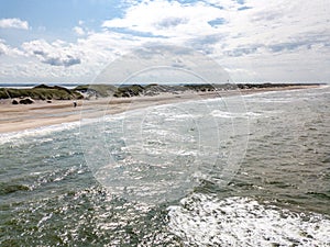 Aerial view of the Sondervig Beach in Denmark - Europe