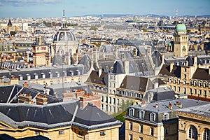 Aerial view of Sorbonne University in Paris, France