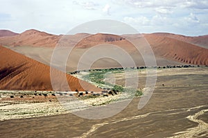 Aerial view of the Sossusvlei Desert