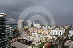 Aerial View South Beach Storm