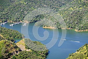 Aerial view of south Berryessa lake from Stebbins Cold Canyon, Napa Valley, California photo