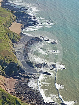 Aerial view of the South Devon coast