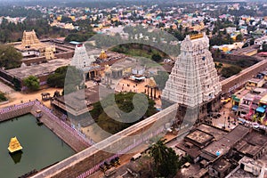 Aerial view on South India ancient temple Gopura, India, Ekambaranath