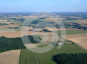 Aerial view of South Loiret department