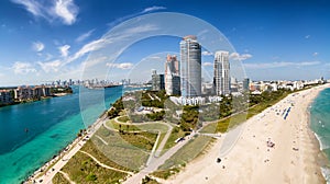 Aerial view of South Miami Beach