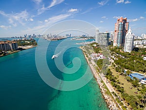 Aerial view of South Miami Beach