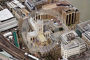 Aerial View of Southwark Cathedral photo