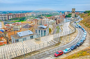 Aerial view of spanish city Lleida