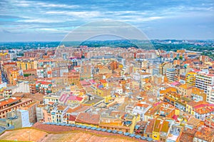 Aerial view of spanish city Lleida