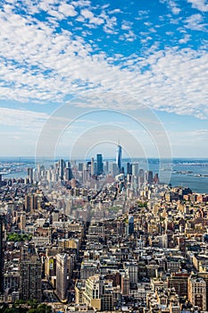Aerial view of spectacular New York City