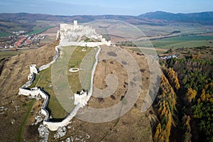 Letecký pohľad na Spišský hrad, Slovensko