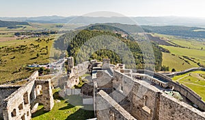 Aerial view from Spis Castle, Slovakia.