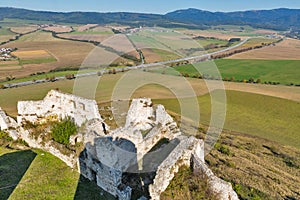 Aerial view from Spis Castle, Slovakia.