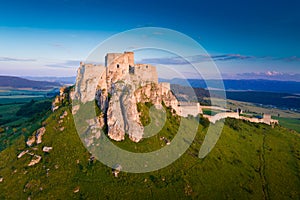 Aerial view of Spissky Castle in Slovakia