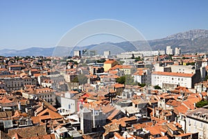 Aerial view of Split city in Croatia