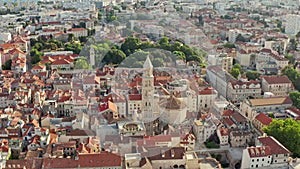 Aerial view Split Croatia. Cityscape of the old part of the city