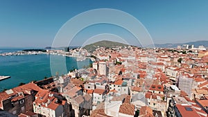 Aerial view of Split on a sunny summer\'s day, Croatia