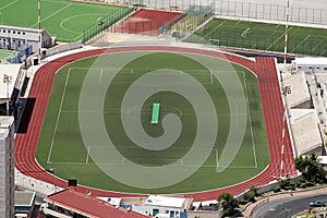 Aerial view of sports complex