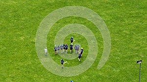 Aerial view of Sports Day at Shane O\'Neill\'s Hurling Club Glenarm Co Antrim Northern Ireland
