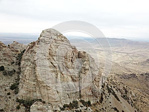 Aerial view of the Spring Canyon Ridge summit in Deming, New Mexico