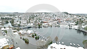 Aerial View of the Spring Flood in Huntsville