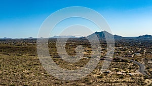 Aerial View Of Spur Cross Ranch Regional Park Near Cave Creek, Arizona