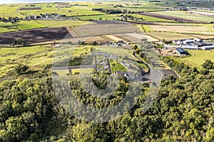 Aerial view of St. Aidans at Magilligan in Northern Ireland, UK