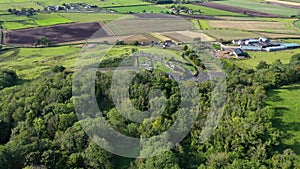 Aerial view of St. Aidans yt Magilligan in Northern Ireland, UK