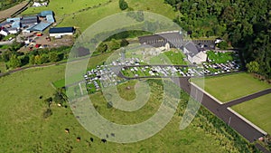 Aerial view of St. Aidans yt Magilligan in Northern Ireland, UK