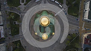 Aerial view of St. Alexander Nevsky Cathedral, Sofia, Bulgaria