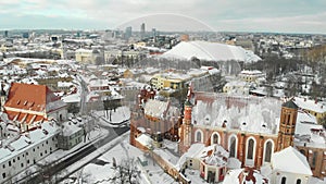 Aerial view of St. Anne`s Church and neighbouring Bernardine Church