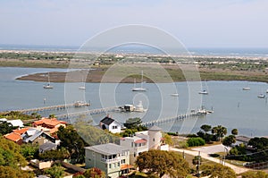 Aerial View of St Augustine, Florida